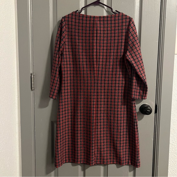 Tommy Hilfiger Red and Black Houndstooth Dress - Picture 4 of 5